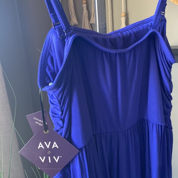 Ava & ViV purplish  blue jumper with pockets adjustable straps - Picture 16 of 16